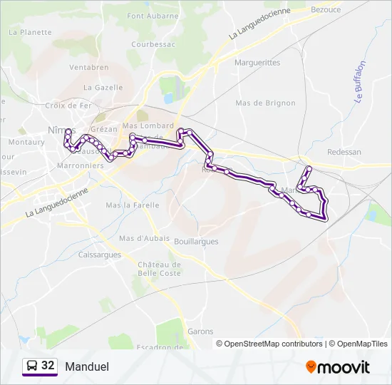 32 Bus Line Map