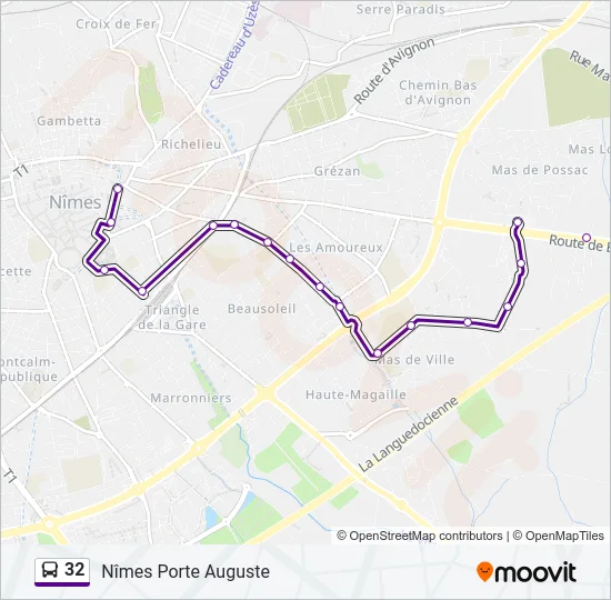 32 Bus Line Map