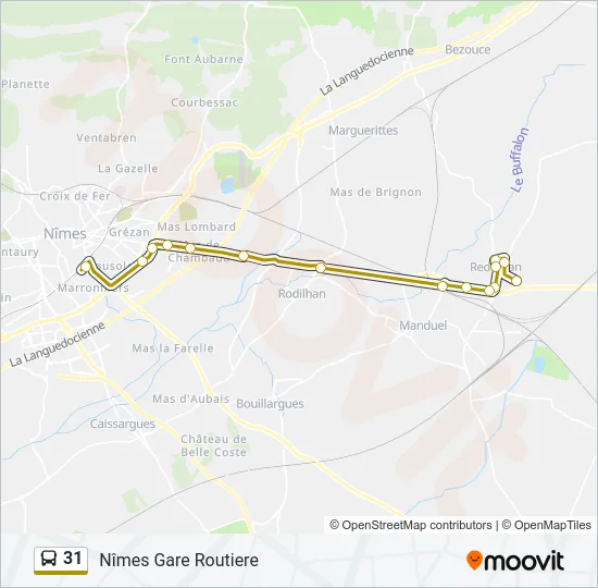 31 Bus Line Map