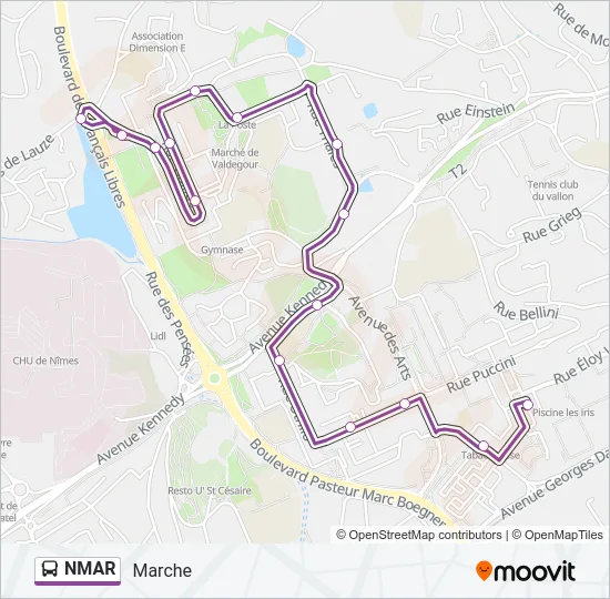 NMAR Bus Line Map