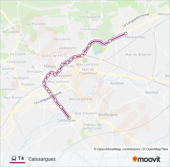 T4 Bus Line Map