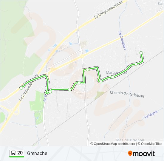 Mapa de 20 de autobús