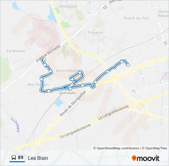 89 Bus Line Map