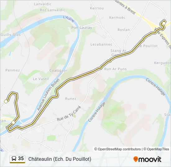 35 Bus Line Map
