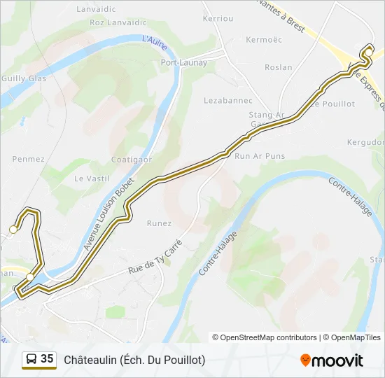 35 Bus Line Map