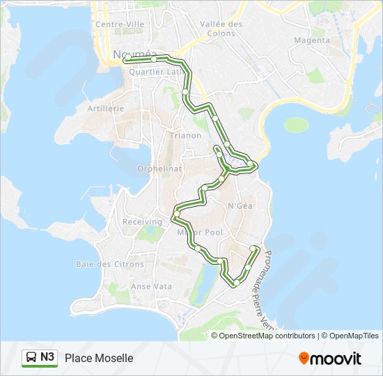 N3 bus Line Map