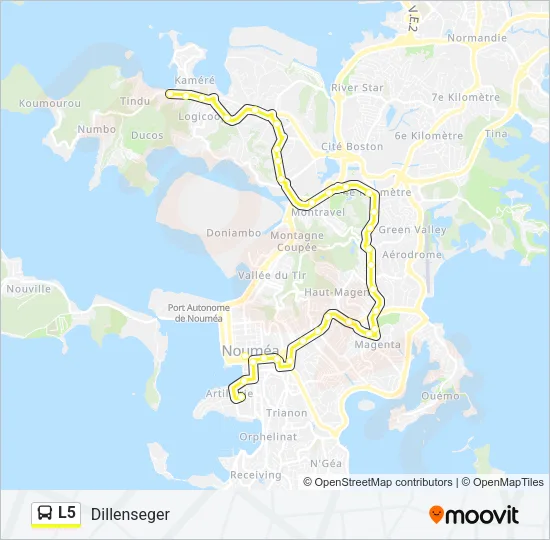 L5 Bus Line Map