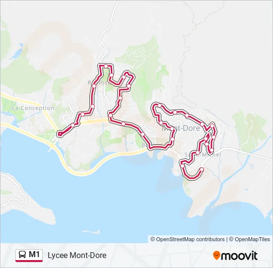 M1 Bus Line Map