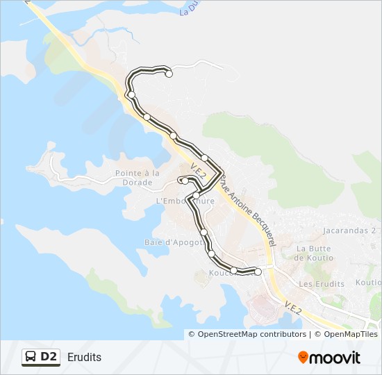 D2 bus Line Map
