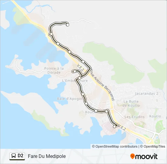 D2 Bus Line Map