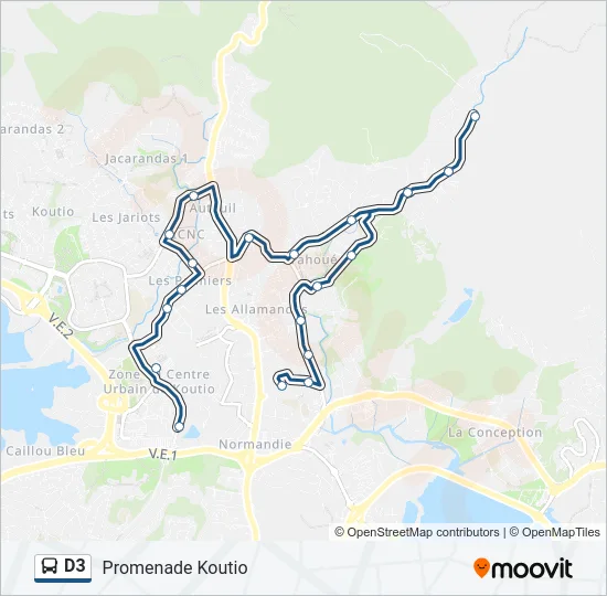 D3 Bus Line Map