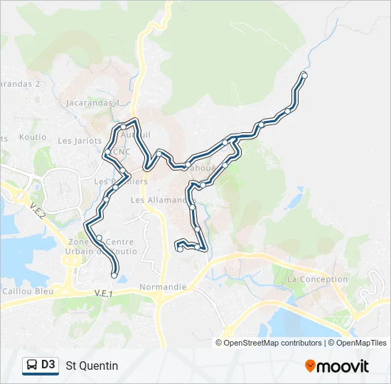 D3 Bus Line Map