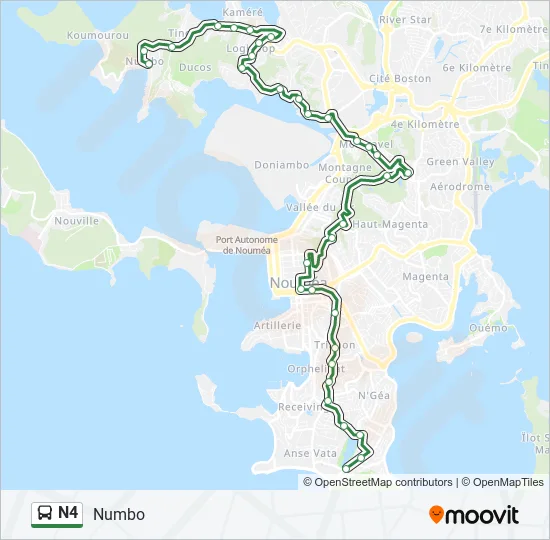 N4 Bus Line Map