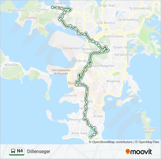 N4 Bus Line Map