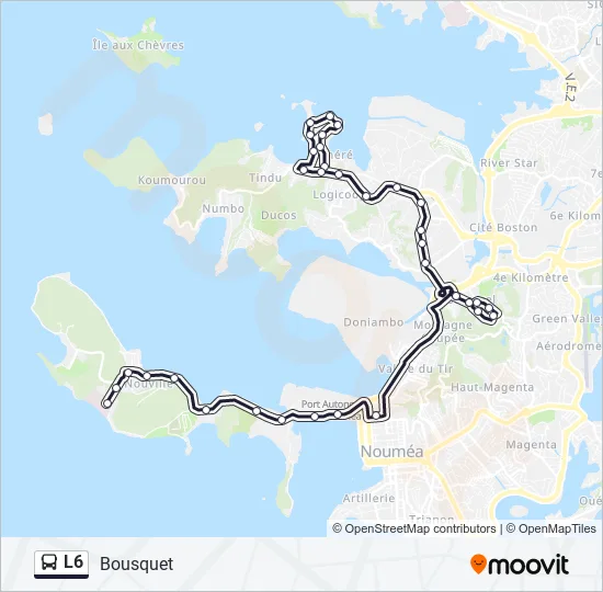 L6 Bus Line Map