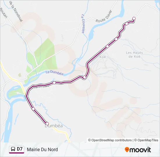 D7 Bus Line Map