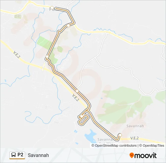 P2 Bus Line Map