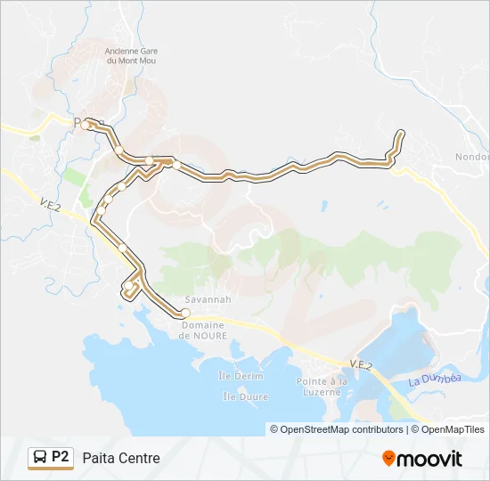 P2 Bus Line Map