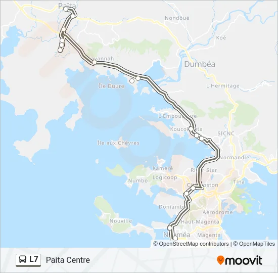 L7 Bus Line Map