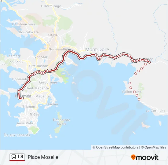 L8 Bus Line Map