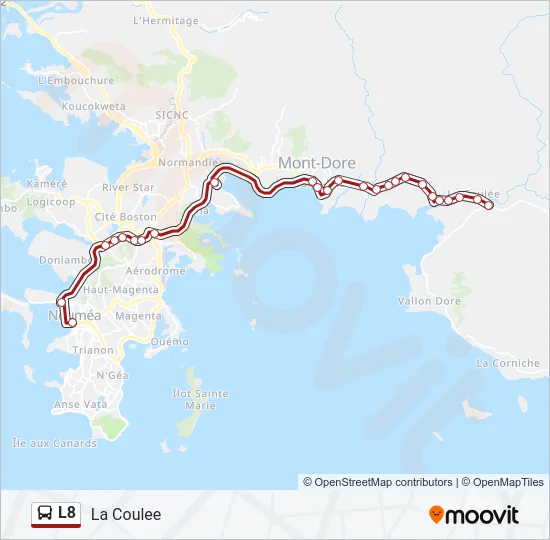 L8 Bus Line Map
