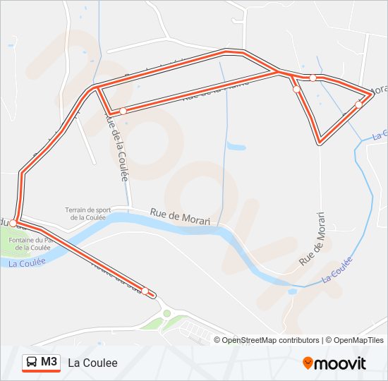 M3 Bus Line Map