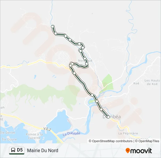 D5 Bus Line Map