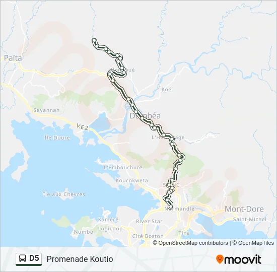 D5 Bus Line Map
