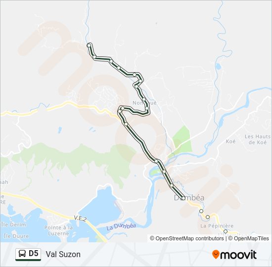 D5 Bus Line Map