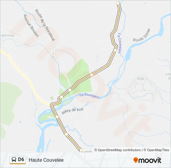 D6 Bus Line Map