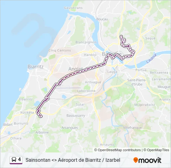 4 Bus Line Map