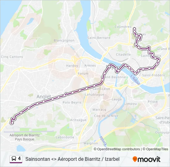 4 Bus Line Map