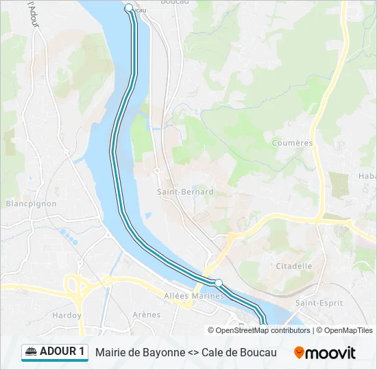 ADOUR 1 Ferry Line Map