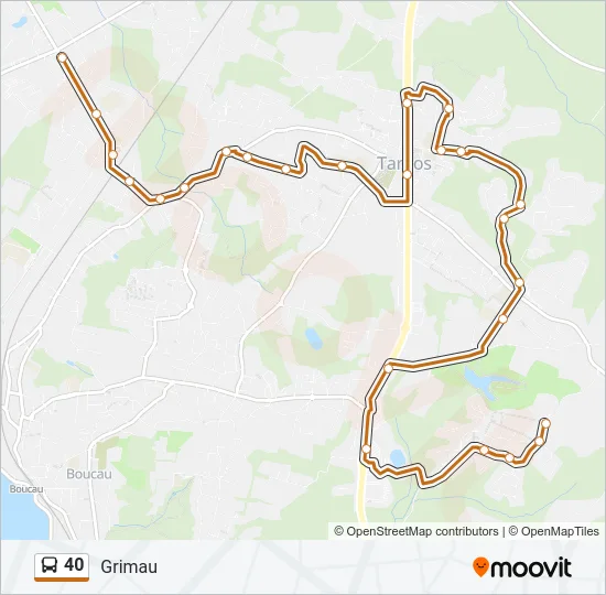 40 Bus Line Map