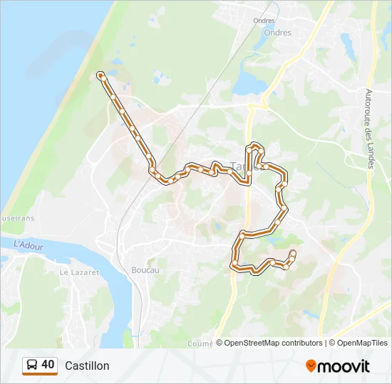 40 Bus Line Map