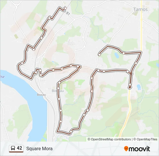 42 Bus Line Map