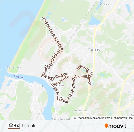 42 Bus Line Map