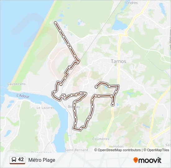 42 Bus Line Map