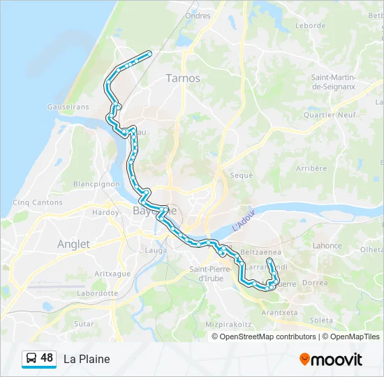 48 Bus Line Map
