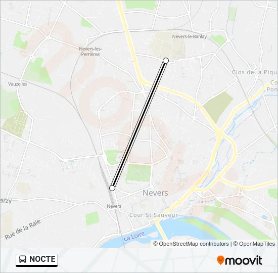 NOCTE Bus Line Map