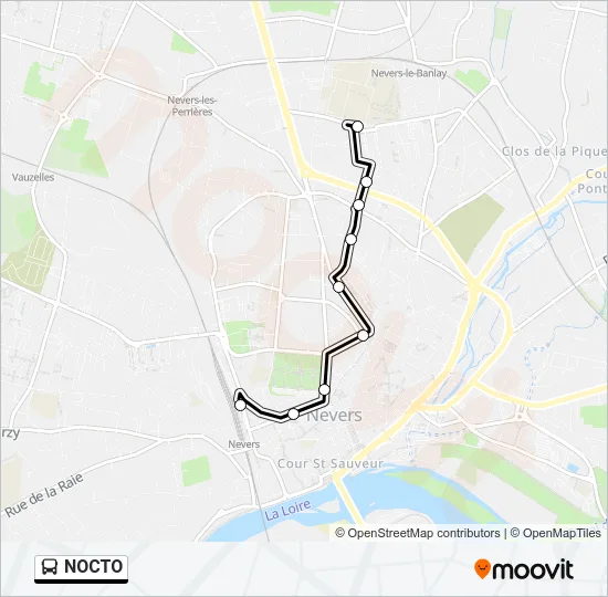 NOCTO Bus Line Map