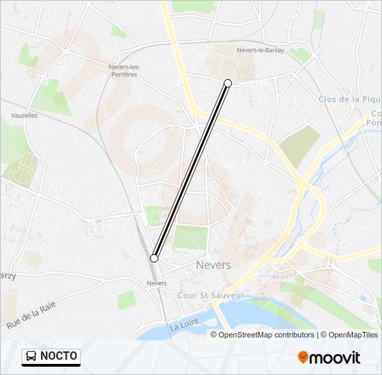 NOCTO Bus Line Map