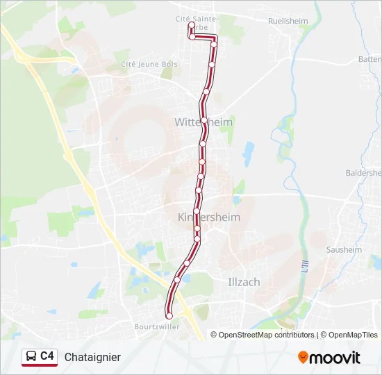 C4 Bus Line Map