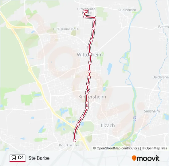 C4 Bus Line Map