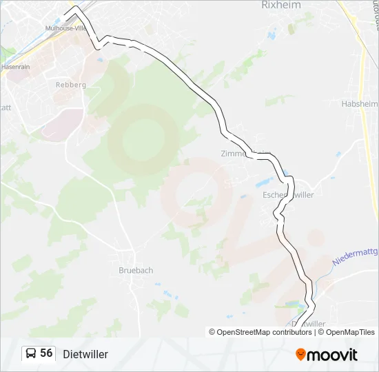 56 Bus Line Map