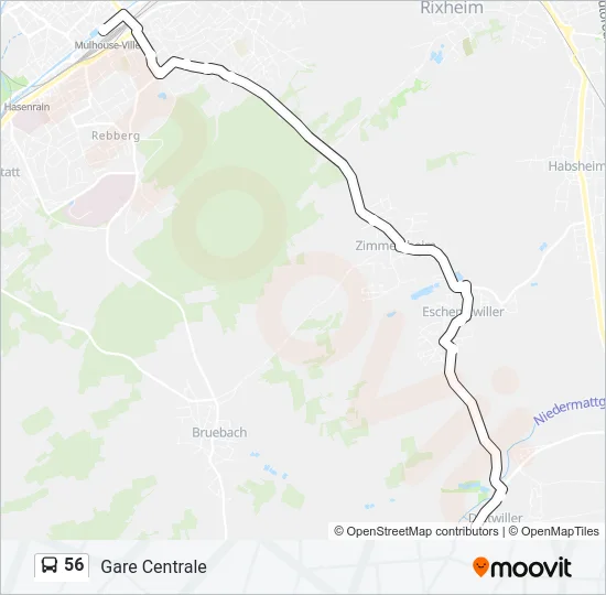56 Bus Line Map