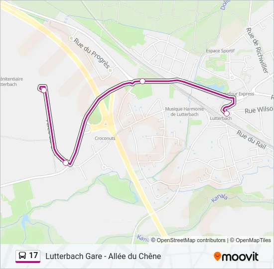 17 Bus Line Map