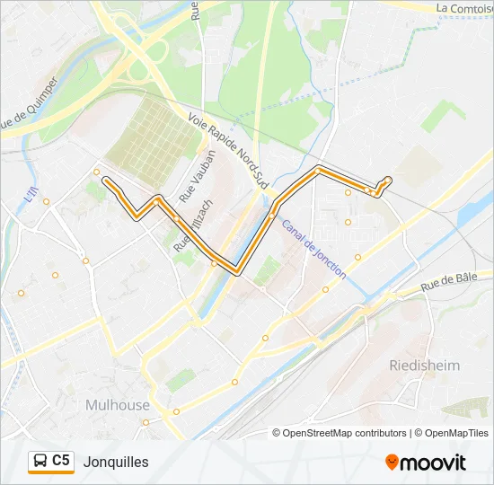 C5 Bus Line Map