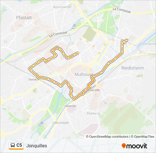 C5 Bus Line Map