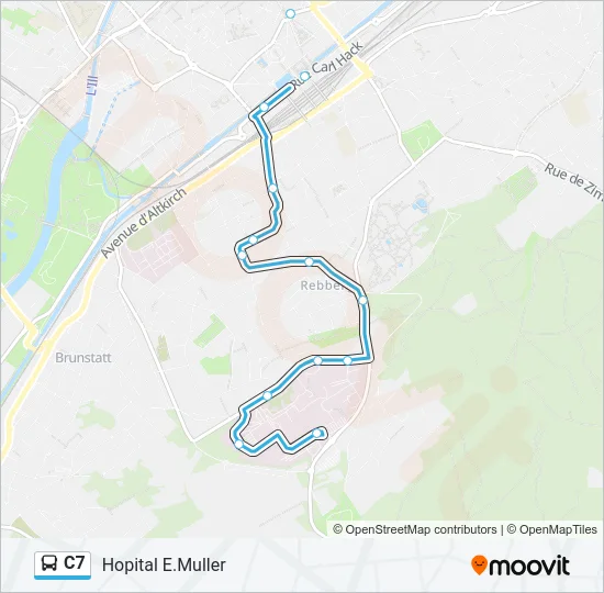 C7 Bus Line Map